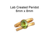 Alchemia Lab Created Peridot Adjustable Cuff Ring